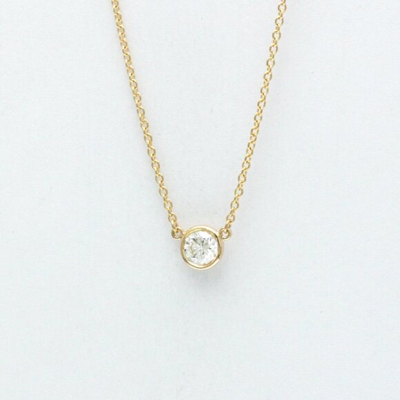 TIFFANY & CO. 18k Rose Gold Diamond Necklace - Picture 1 of 15